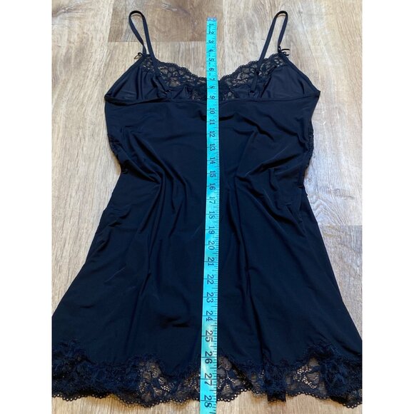 Y2K Victorias Secret Black Lace Chemise‎ Slip Nightgown S Adjustable Straps - Picture 7 of 7